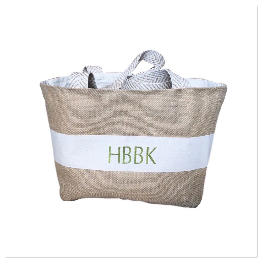 The Nantucket Mid-Sized Tote Natural with Avocado